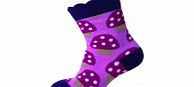 Toddler Girls Pink Mushroom Socks L21/C4