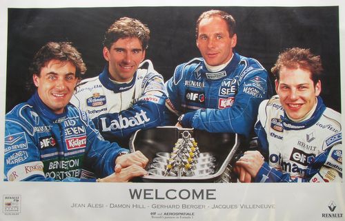 Renault ``Welcome`` Hill- Villeneuve-Alesi-Berger Poster