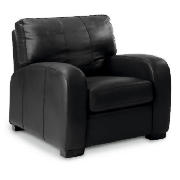 Memphis Leather Armchair, Black