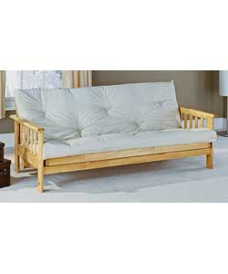 memphis Natural Frame with Natural Mattress Futon