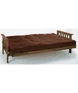 Walnut Frame with Chocolate Mattress Futon