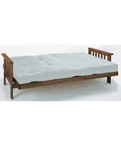 Walnut Frame with Natural Mattress Futon