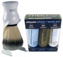 MEN-U PREMIER SHAVING BRUSH and STAND - WHITE