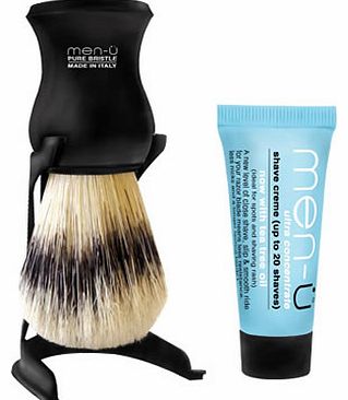 Men-U Barbiere Shaving Brush and Stand - Black