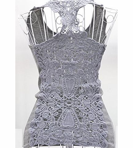 Men Womens Clothing and Accessories ILOVEDIY Grey Sexy Lace Vest Tops Cami Sleeveless Tank Tops for Women