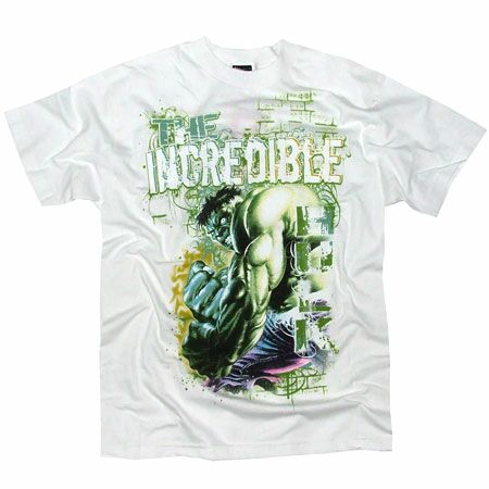 Incredible Hulk Smash Bricks White T-Shirt