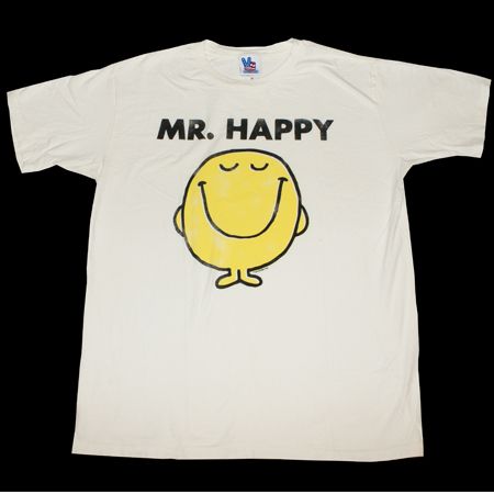 Junk Food Mr Happy Sugar White Mens T-Shirt