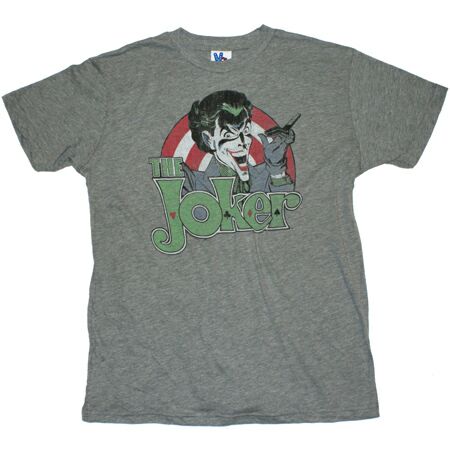 Junk Food The Joker Heather Grey T-Shirt