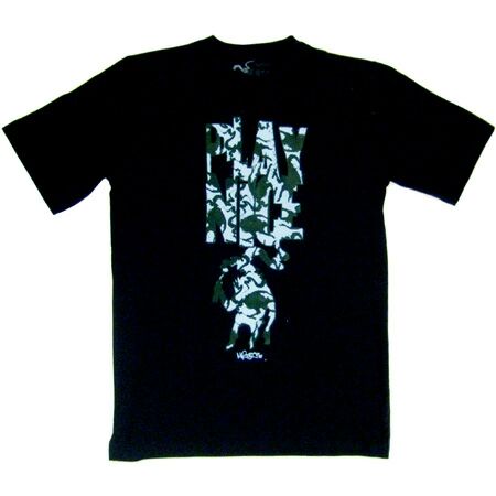 Play Nice Camo Logo Fill Black T-Shirt