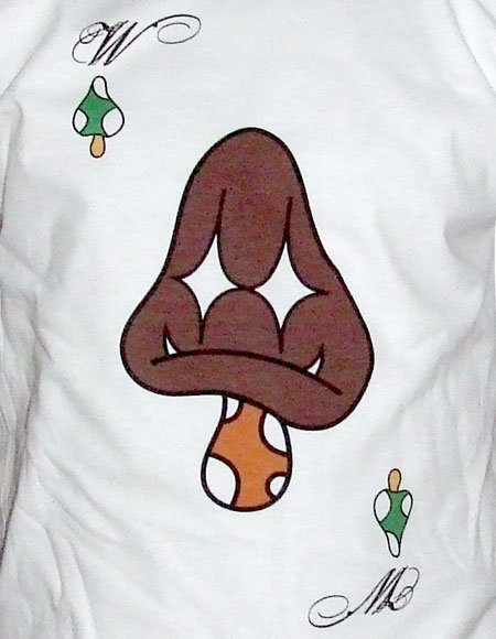 Wrongwroks Mushroom Playing Card White T-Shirt