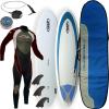 mens Summer NSP 6`8 Funboard Surfboard Package.