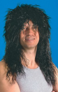 Mens Wig - Rock Star (Black)