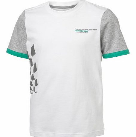 Mercedes AMG Petronas Formula One Team Kids White T-Shirt XX-Small