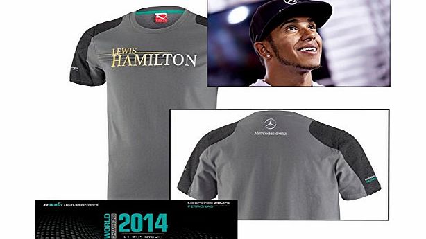 Mercedes AMG Petronas T-Shirt and Flat Peak Cap Formula One Mercedes AMG Petronas F1 Lewis Hamilton 2014 L