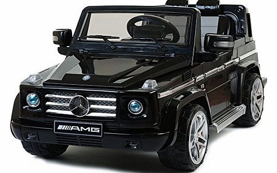 Mercedes-Benz Black Mercedes G55 AMG 12V Kids Electric Jeep