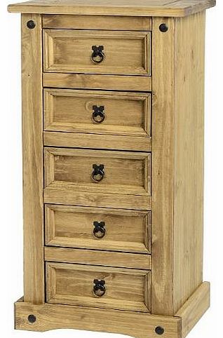 Corona 5-Drawer Narrow Chest