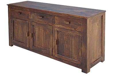 Mercers Furniture Michigan 3-Door 3-Drawer Large Sideboard, Brown