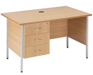 Meridian rect H leg desks