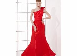 MERMAID One-shoulder Backless 3D-flower Sweep