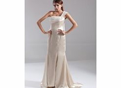 MERMAID Pleated One-shoulder Backless Beading