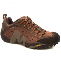 Merrell Male Intercept Leather Upper in Brown, Dark Grey, Tan