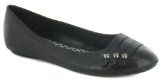 Platino `Sophie` Ladies Fashion Ballerina Shoes - Black - 4 UK