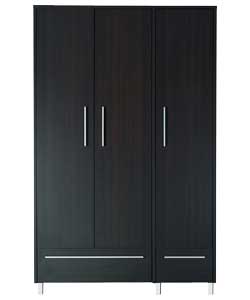 Messina 3 Door 2 Drawer Wardrobe - Dark Maple