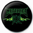 Green Flames Button Badges