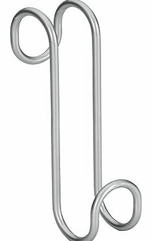 Metaltex Polytherm Coated Radius Hook for Bathroom Heated Towel Radiator, Silver