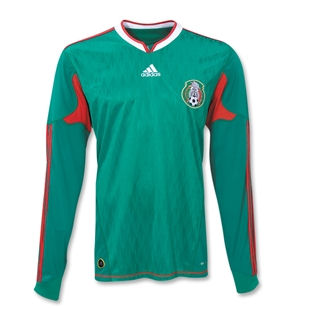 Adidas 2010-11 Mexico Adidas Long Sleeve Home Shirt