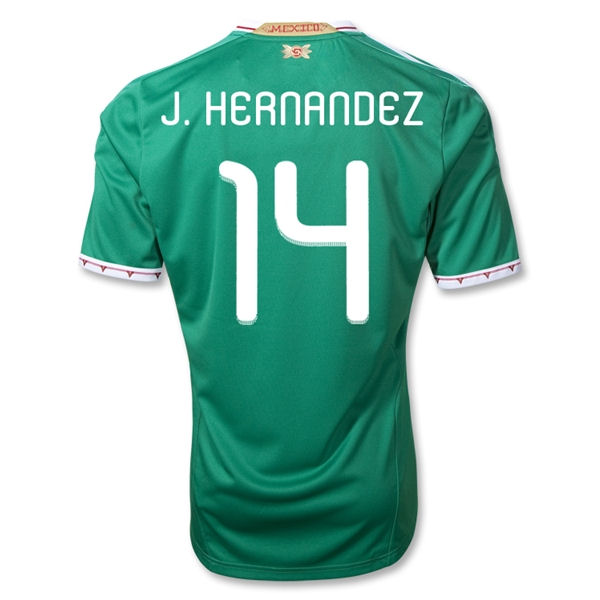 Mexico Adidas 2011-12 Mexico Adidas Home Shirt (J.Hernandez 14)