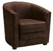 Miami Faux Suede Tub Chair, Brown