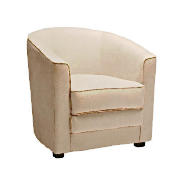 Faux Suede Tub Chair, Natural