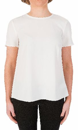 Michael Kors Back Zip Womens Pleated Blouse White