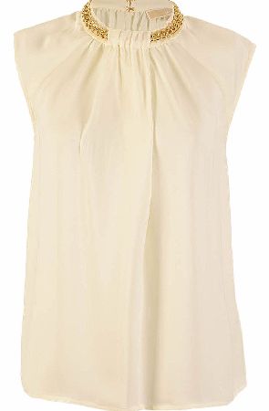 Michael Kors Chain Neck Sleeveless Blouse