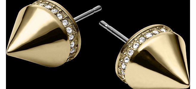 Gold Coloured Arrow Motif Stud