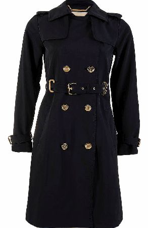 Michael Kors Grommet Trench Coat Navy