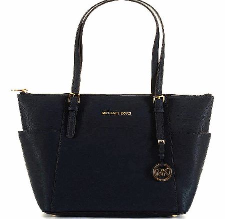 Michael Kors Jet Set Zip Luggage Tote Navy