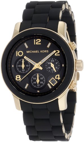 Mk5191 Ladies Watch with Black Pu Wrap Bracelet and Black Dial