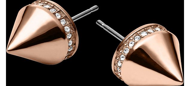 Rose Coloured Arrow Motif Stud