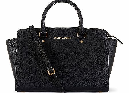 Michael Kors Selma Satchel Handbag Black