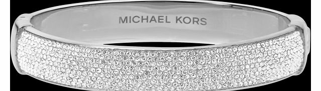 Silver Coloured Pave Bangle