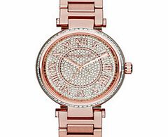 Skylar rose gold-tone crystal watch