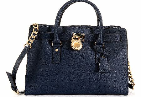 Michael Kors Small Hamilton Tote Handbag Navy