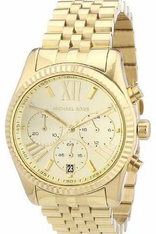 Michael Kors Womens Quartz Watch Lexington Chronograph MK5556 with Metal Strap