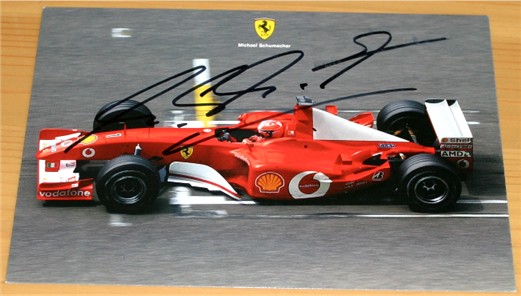 MICHAEL SCHUMACHER HAND SIGNED 6 x 4 INCH PHOTO