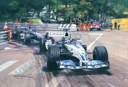 Michael Turner Fight to the Finish - Juan Pablo Montoya Print