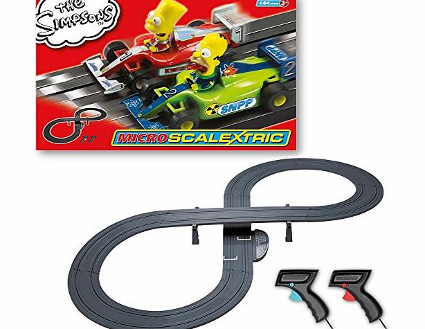 Micro Scalextric 1:64 Scale The Simpsons Grand Prix Race Set