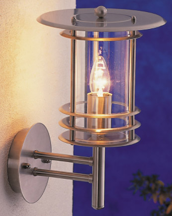 Flair Wall Lantern MM18126 Satin Stainless Steel