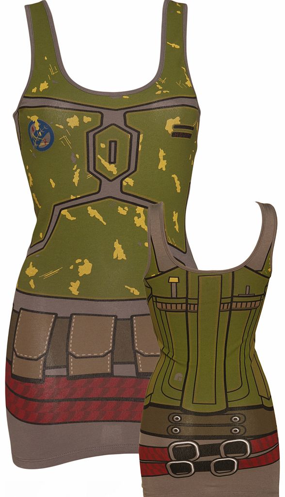 Ladies Boba Fett Star Wars Vest Dress from